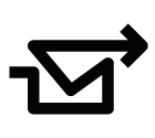 Arrow mail vector icon