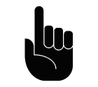 Attention finger vector icon