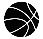 Vector icon of basketball
