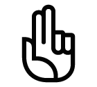 Blessings hand vector icon