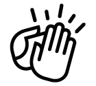 Clapping hands vector icon