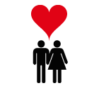 Couple in love vector icon