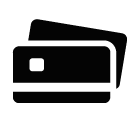 Credit cards vector icon
