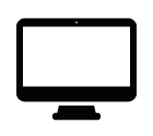 Desktop computer vector icon