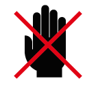 Do not touch vector icon
