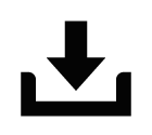 Vector icon of import file from disk drive