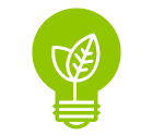 Ecology light bulb vector icon