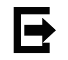 Exit vector icon