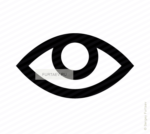 Vector icon of open eye 