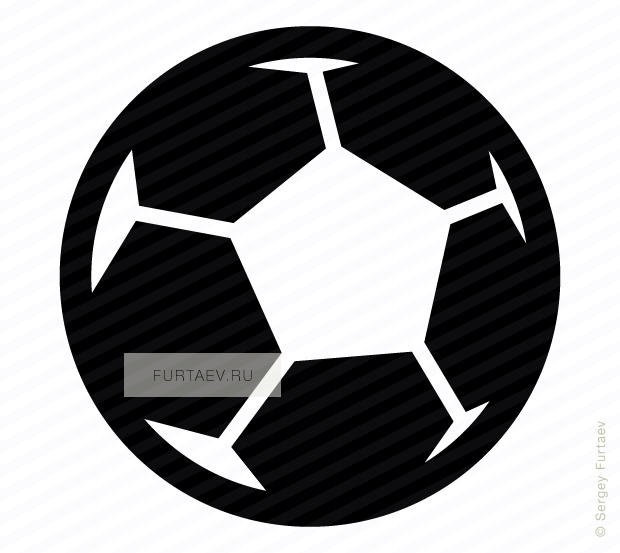 Vector icon of soccer ball