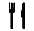 Fork and knife vector icon