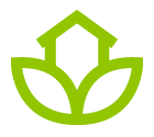 Green house vector icon
