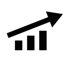 Vector icon of growing graph