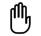 Vector icon of palm side of human hand