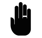 Hand with ring vector icon