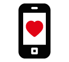 Health app in smartphone vector icon