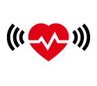 Heart beat vector icon