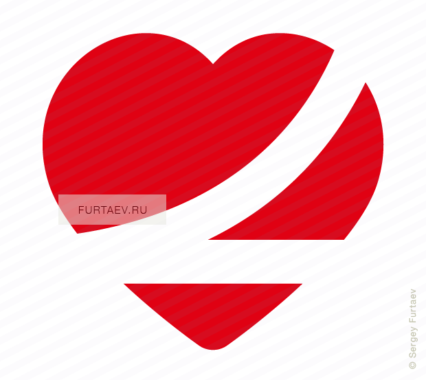 Vector icon of buckled up heart