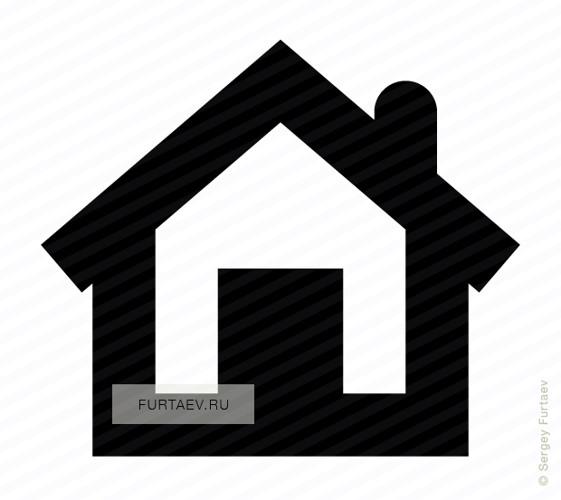 Vector icon of house