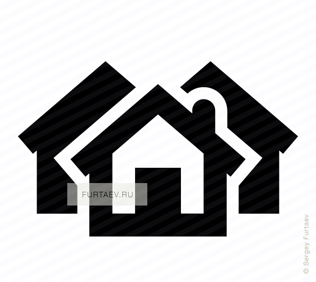 Vector icon of several houses