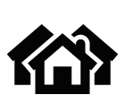 Vector icon of several houses