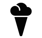 Ice cream cone vector icon
