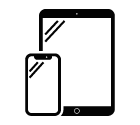 Vector icon of smartphone and tablet computer by Apple