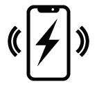 iPhone X wireless charging vector icon