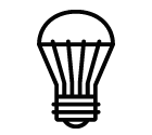 LED light bulb vector icon