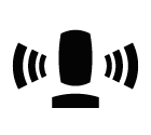 Vector icon of wireless signal going from microphone