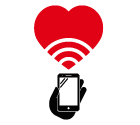 Love WiFi vector icon