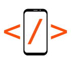 Mobile app development vector icon