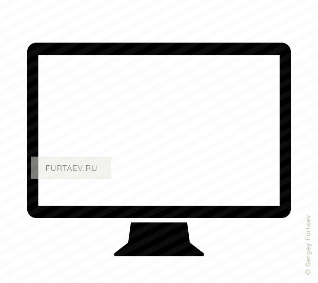 Vector icon of computer display