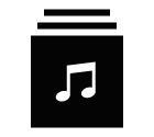 Music collection vector icon