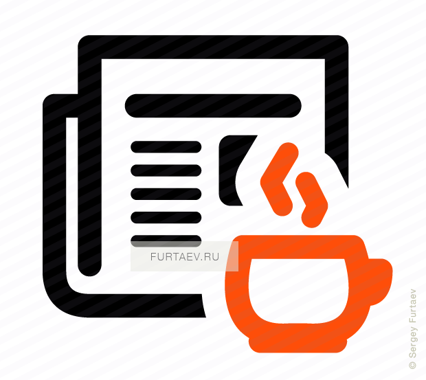 Vector icon of hot cup against newspaper