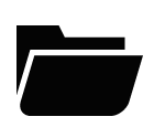Open folder vector icon