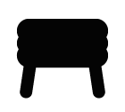 Padded stool vector icon