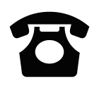 Vector icon of classic rotary telephone