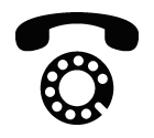 Vector icon of rotary dial and handset