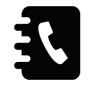 Phone book vector icon