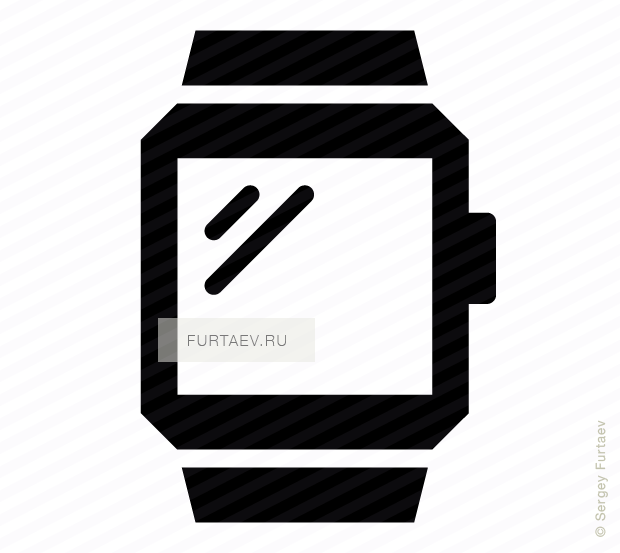Vector icon of smart watch