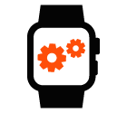 Smartwatch settings vector icon