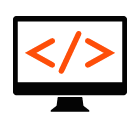 Software developer desktop vector icon