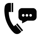 Talking on phone vector icon