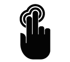 Touching fingers vector icon