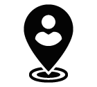 User on map vector icon