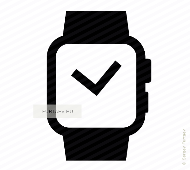 Vector icon of wristwatch