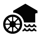 Watermill vector icon