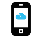 Weather app smartphone vector icon