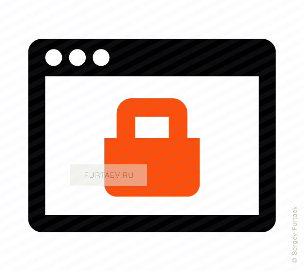 Vector icon of closed padlock over application screen